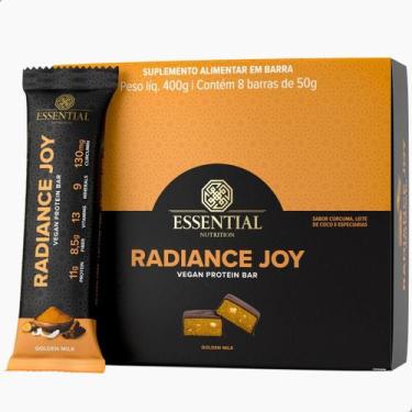 Imagem de Radiance Joy Barra Proteina Vegana 8 unid 50g 400g Essential - Essenti