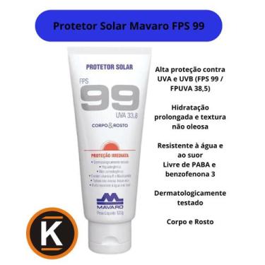 Imagem de Protetor Solar Fps 99 120g Mavaro Protetor Máxima Proteção