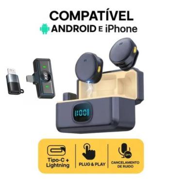 Imagem de Microfone Sem Fio para Celular  Grave Sem Ruídos em Qualquer Lugar - M