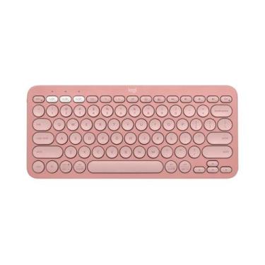 Imagem de Teclado Logitech Pebble Keys 2 K380S Sem Fio 920011791 Rosa