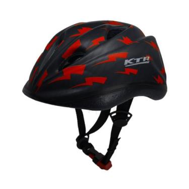 Imagem de Capacete Ciclismo Bike Infantil Kids Raio Preto Com Vermelho - KTR