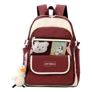 Imagem de Mochila Escolar Feminina Impermeável Antifurto Notebook Luxo Blogueira