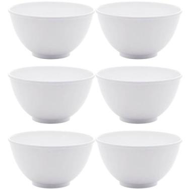 Imagem de Conjunto 6 Bowls de Melamina Brancas Basic Lyor Cumbucas para Frutas C