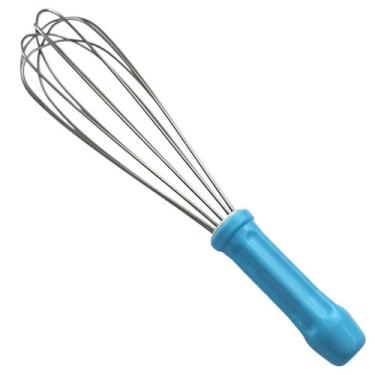 Imagem de Batedor tipo pera fue 30cm inox azul batedor de ovos bpa-30 - SOLRAC
