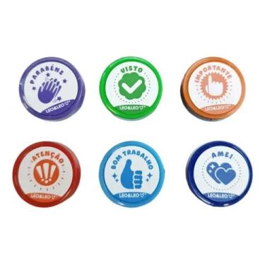 Imagem de CARIMBO PEDAGOGICO LEONORA VARIADOS- kit com 6 unidades - leo&leo