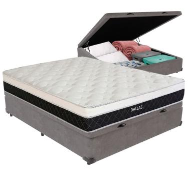 Imagem de Cama Box Baú Viúvo e Colchão Dallas Molas V-TECH