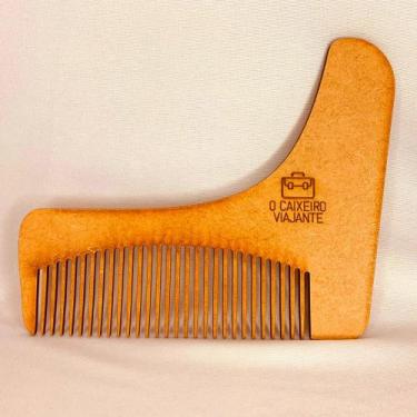 Imagem de Pente Para Barba E Bigode Madeira - Pente Alinhador - O Caixeiro Viaja