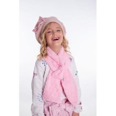 Imagem de Cachecol Infantil Menina Rosa Único - Marthiê