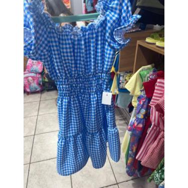 Imagem de Vestido infantil feminino azul tamanho P veste 4 á 6 anos - Vizz