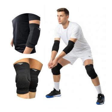 Imagem de Kit Proteção Penalty Com Joelheira Pro XXIV + Cotoveleira, Preto, P