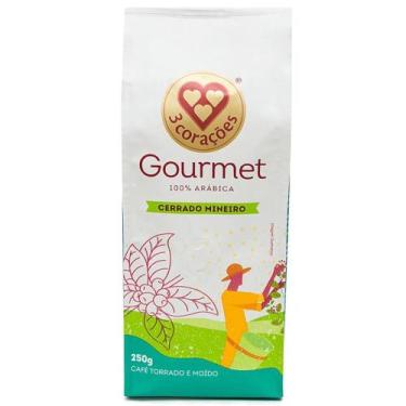 Imagem de Café 3 Corações Torrado e Moído Cerrado Mineiro Gourmet 250g