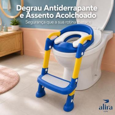 Imagem de Assento Redutor Infantil com Degrau Antiderrapante Desfralde Alira Hom