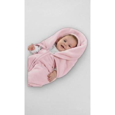 Imagem de Manta Saco Bebê Rosa 90x80cm - Congratulations Store