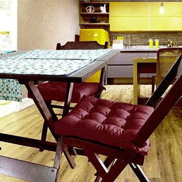 Imagem de Almofada Para Cadeira Futton Ox 40x40cm - Vinho