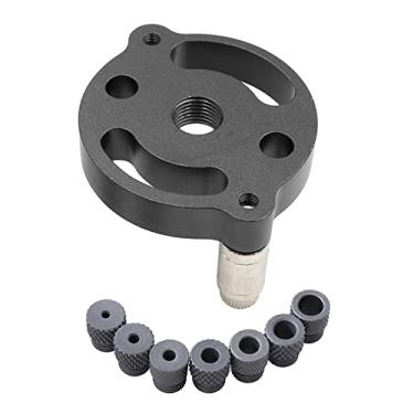 Imagem de harayaa Kit de de broca autocentrante de gabarito com buchas de broca de mm Ferramentas de carpintaria Localizador de gabarito buchas de broca para, PRETO