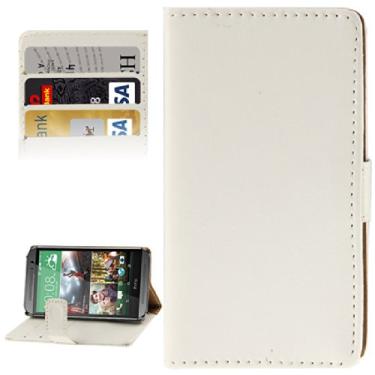 Imagem de LIYONG Capa para celular Crazy Horse Texture Flip Leather Case com compartimentos para cartões e suporte para HTC One M8 (branco) Bolsas Mangas (Cor: Branco)