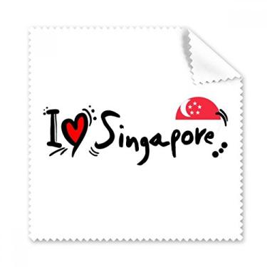 Imagem de I Love Singapura, bandeira de palavras, amor, coração, ilustração, pano de limpeza, limpador, 5 peças