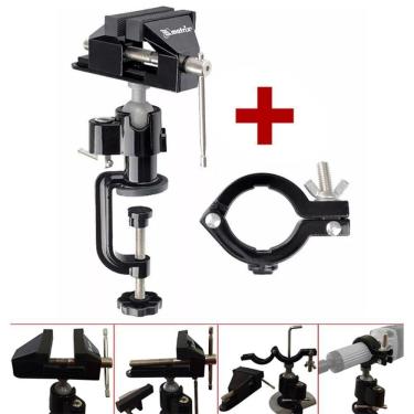 Imagem de Mini Torno Morsa Mtx 185089 Suporte P/ Furadeira Articulado 360° Bancada Multifuncional