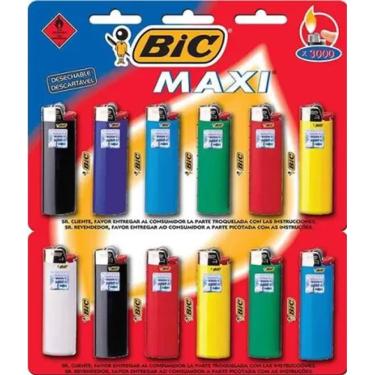 Imagem de  Isqueiro Bic Grande Com 12 Unidades Cartela Atacado