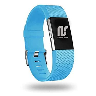 Imagem de Pulseiras unissex para Fitbit Charge 2 - Pulseira de substituição - Nandos-Store (Azul ceú)