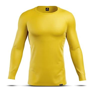 Imagem de Camisa Camiseta Blusa Térmica Infantil Amarelo Proteção Solar UV Segunda Pele Crianças Verão Praia Piscina Frio Inverno (16)