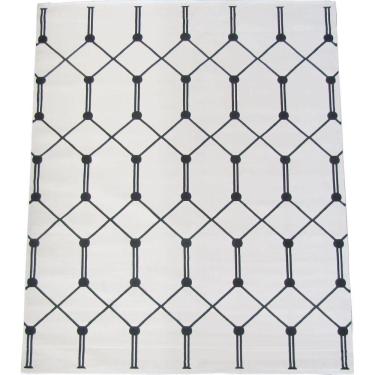 Imagem de Tapete Sala Geometrico Preto E Branco Grid 150X200 Cm
