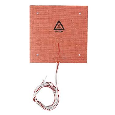 Imagem de Tosuny Cama aquecida de silicone 200 W 24 V 235235 mm resistente a altas temperaturas, almofada de aquecimento para impressora 3D para Ender-3/para CR-X/para impressora 3D Ender-3 Pro