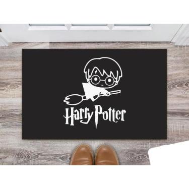 Imagem de Tapete Capacho Decorativo Entrada Porta Sala Vassoura Harry Potter - D