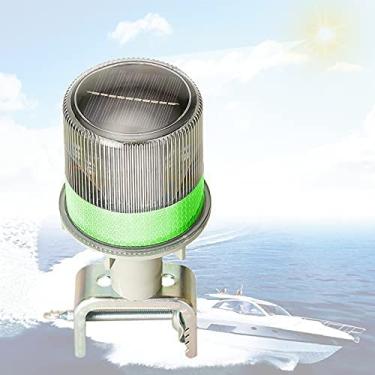 Imagem de KRASS Luzes solares de navegação para barcos, iluminação de arco de barco LED com suporte destacável, IP65 à prova d'água, distância visual de 0,5 nm para barcos pequenos iates estradas pontão e outros navios, verde, colecionador 88
