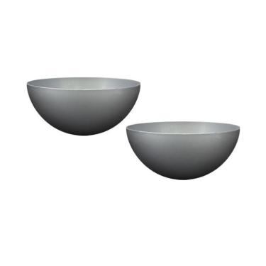 Imagem de Kit 2 Mini Bowl Prata 240Ml Plástico Premium