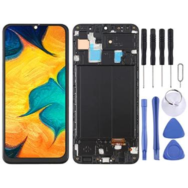 Imagem de OLED Material LCD Tela e digitalizador Montagem completa com quadro para a For Samsung Galaxy A30 SM-A305 (Color : Black)
