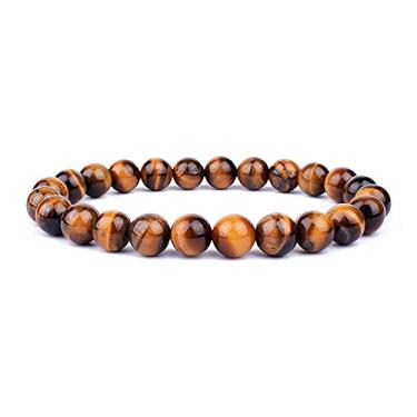 Imagem de Pulseira de olho de tigre natural hematita com contas para ioga pulseira energética feminina masculina charme joias presentes 8 mm (tipo AM)