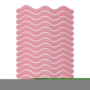 Imagem de SHENGANG 24 peças em forma de s tiras antiderrapantes tiras de segurança à prova d'água adesivos de chuveiro fita antiderrapante autoadesiva para banheira escadas piso, rosa, 18x1,3 cm
