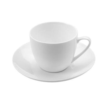 Imagem de Xícara Para Chá Com Pires de Porcelana Clean 220ml Lyor
