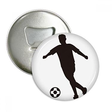 Imagem de Esporte Outline Futebol Futebol abridor de garrafas ímã geladeira emblema multifuncional