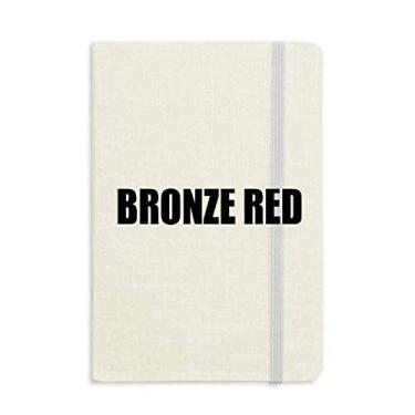 Imagem de Caderno com nome de cor vermelha bronze capa dura diário clássico A5 presente