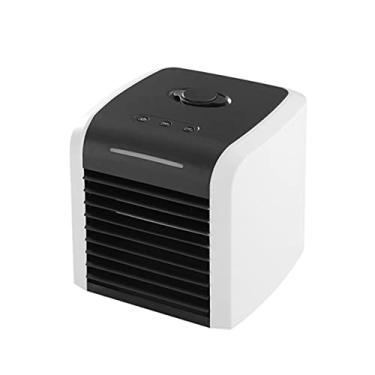 Imagem de FENGCHUANG Refrigerador de ar, ar condicionado portátil para quarto pequeno, refrigerador evaporativo recarregável 3 em 1, 2 velocidades, adequado para quarto, carro, escritório, viagens ao ar livre