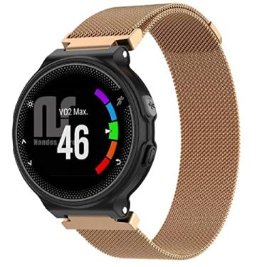 Imagem de Pulseiras Nandos-Store compatíveis com Smartwatch Garmin Forerunner modelos 230 235 220 620 630 735 735XT - Nandos-Store (com chave para troca) (Rose Gold)