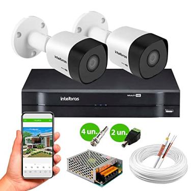 Imagem de Kit 2 Câmeras de Segurança Intelbras VHD 3130 B G6 HD 720p Metal + Dvr MHDX 1104 4 Canais Intelbras