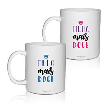 Imagem de Kit 2 Canecas Brancas Personalizadas Dia das Crianças Filhos Doces