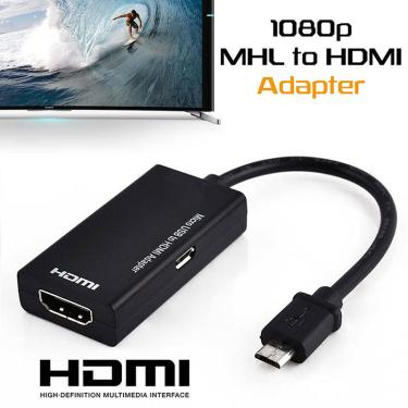 Imagem de Para micro usb para hdmi adaptador conversor de áudio de vídeo digital cabo hdmi-compatibale
