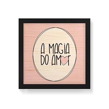 Imagem de Arte Maníacos Quadro Decorativo em Madeira A Magia do Amor - 30x30cm (Moldura caixa em laca preta)