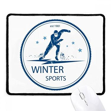 Imagem de Roupa de esqui e botas para esportes de inverno, mouse pad com borda costurada, tapete de borracha para jogos