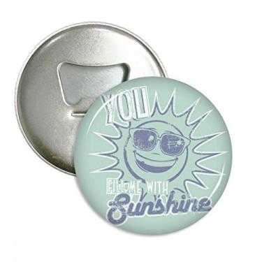 Imagem de Abridor de garrafa de vidro para clima Blue Sun Sunshine Emblema multifuncional