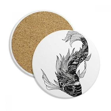 Imagem de Masterpiece – Caneca de desenho clássico das montanhas – Pedra absorvente com proteção de mesa