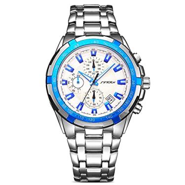 Imagem de Relógio de Pulso Sinobi Relógio Elegante de Aço Inoxidável com Cronógrafo À Prova D'agua (C2)