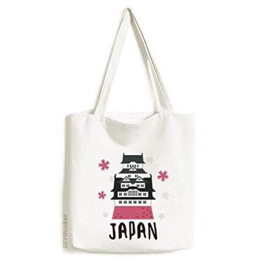 Imagem de Bolsa de lona para construção de cultura japonesa de viagem, bolsa de compras casual