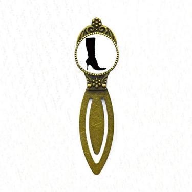 Imagem de Marcador de página com estampa simples, preto, silhueta de marcador de livro, retrô, para escritório, etiqueta de página