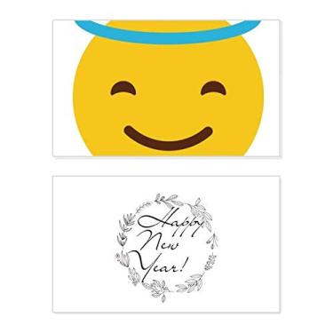 Imagem de Smile Angle Yellow Cute Online Chat Festival Ano Novo Cartão de felicitações Bless Mensagem presente