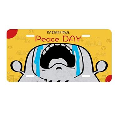 Imagem de DIYthinker Wail Black Cute Chat Happy Pattern Placa de carro Decoração Dia da Paz